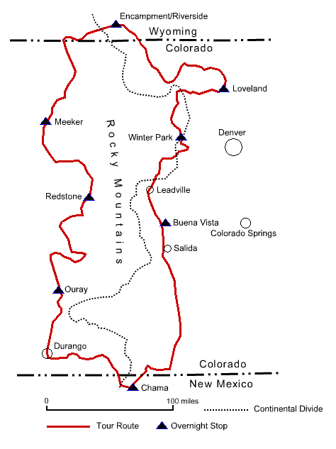 Map of Border-to-Border route